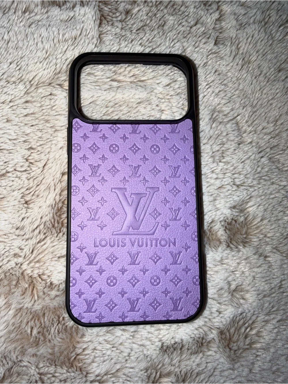 17 pro max Lilac Monogram Leather iPhone Case
